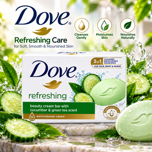 Refreshing Beauty Cream Bar with Cucumber &amp; Green Tea Scent