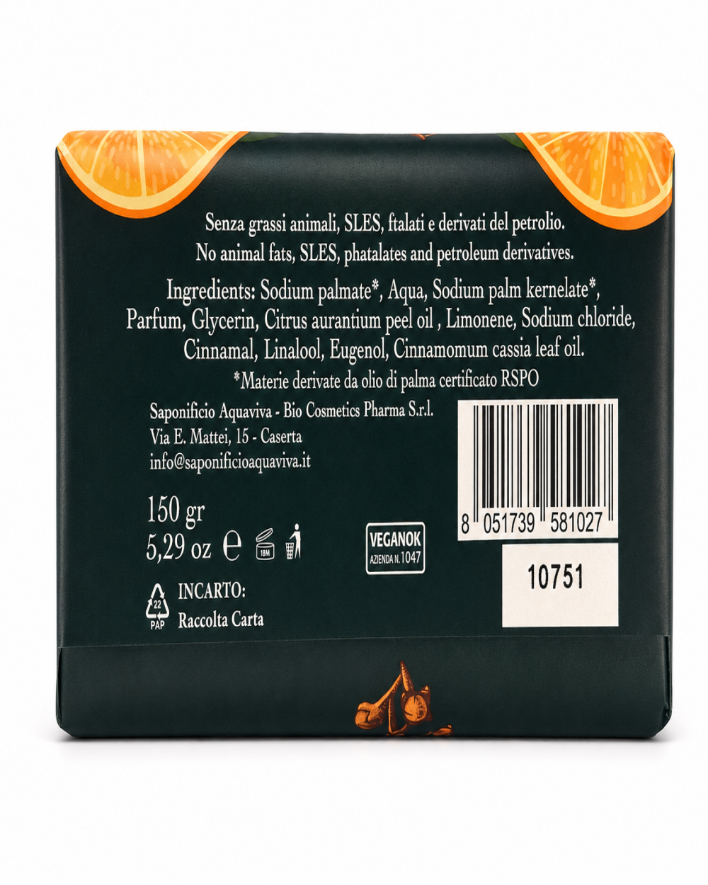 Arancia &amp; Chiodi di garofano Orange &amp; Cloves Natural Soap
