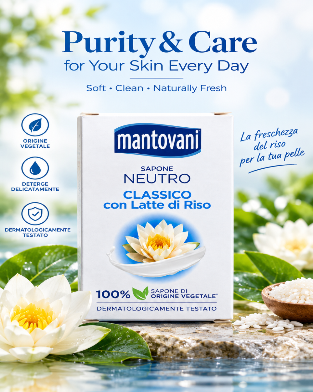 Sapone Neutro Classico con Latte di Riso