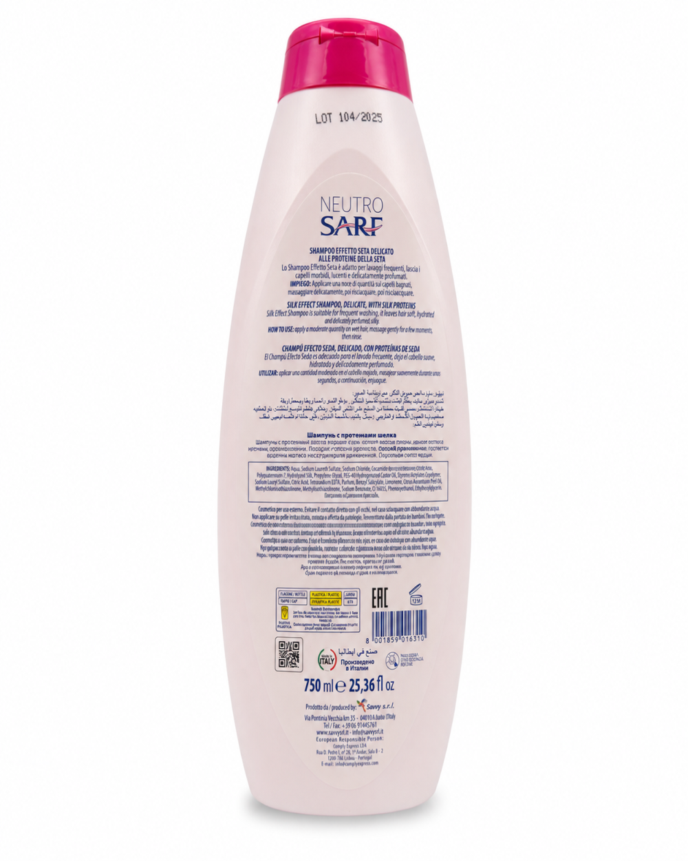 Neutro Sare Shampoo alle Proteine della Seta Delicato