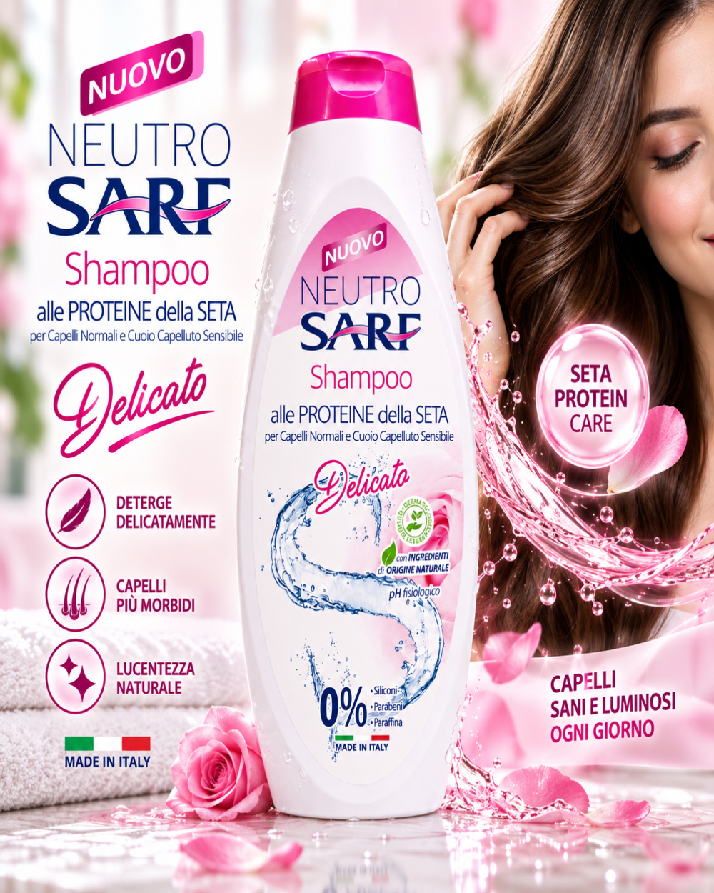 Neutro Sare Shampoo alle Proteine della Seta Delicato