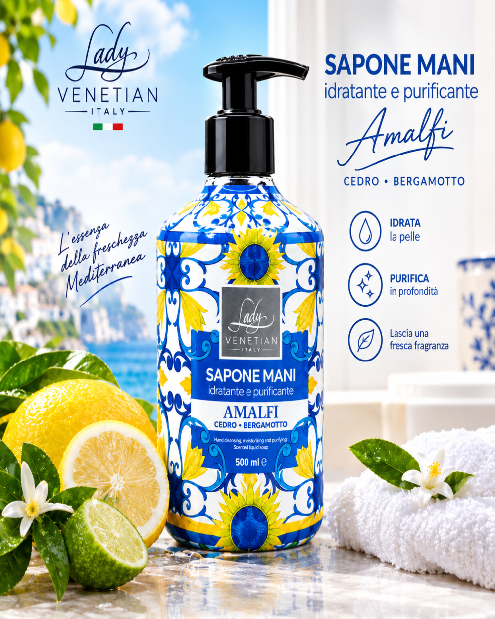 Sapone Mani Amalfi Cedro Bergamotto