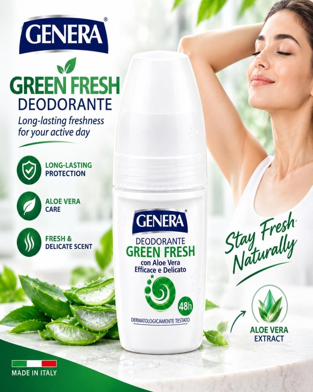 Deodorante Green Fresh con Aloe Vera